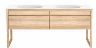 surface top, 2 integrated washbasins TGO-058162 140 x 55 x 1,2 cm Standing structure, 2