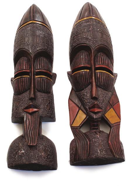 Masks Hand-crafted in Gambia. Approx. 26 long and 7 wide.