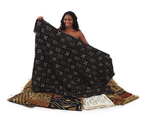 She is in a much safer environment now, thanks in part to your purchases. Mudcloth Fabric Full size pieces are 45 x 70.