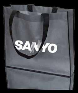 tote offers plenty of room. Use at your next convention, tradeshow, or promotion for that extra advertising edge.