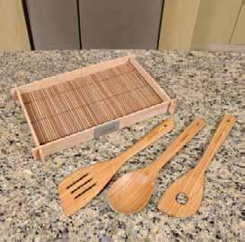 125 D Color: Natural SP 2C ETCH - 4 W x 2 H (plate) IM 12 50 250 2PQ 75.88 69.54 59.65 Additional color/location category E see page 105 E. E. New KP6930 BAMBOO SERVING SET Both lightweight and strong, this set features the perfect eco-friendly serving tray for cocktails or appetizers.