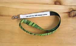 RE4700 RECYCLED ECO LANYARD This recycled eco lanyard is essential for trade shows and conferences.