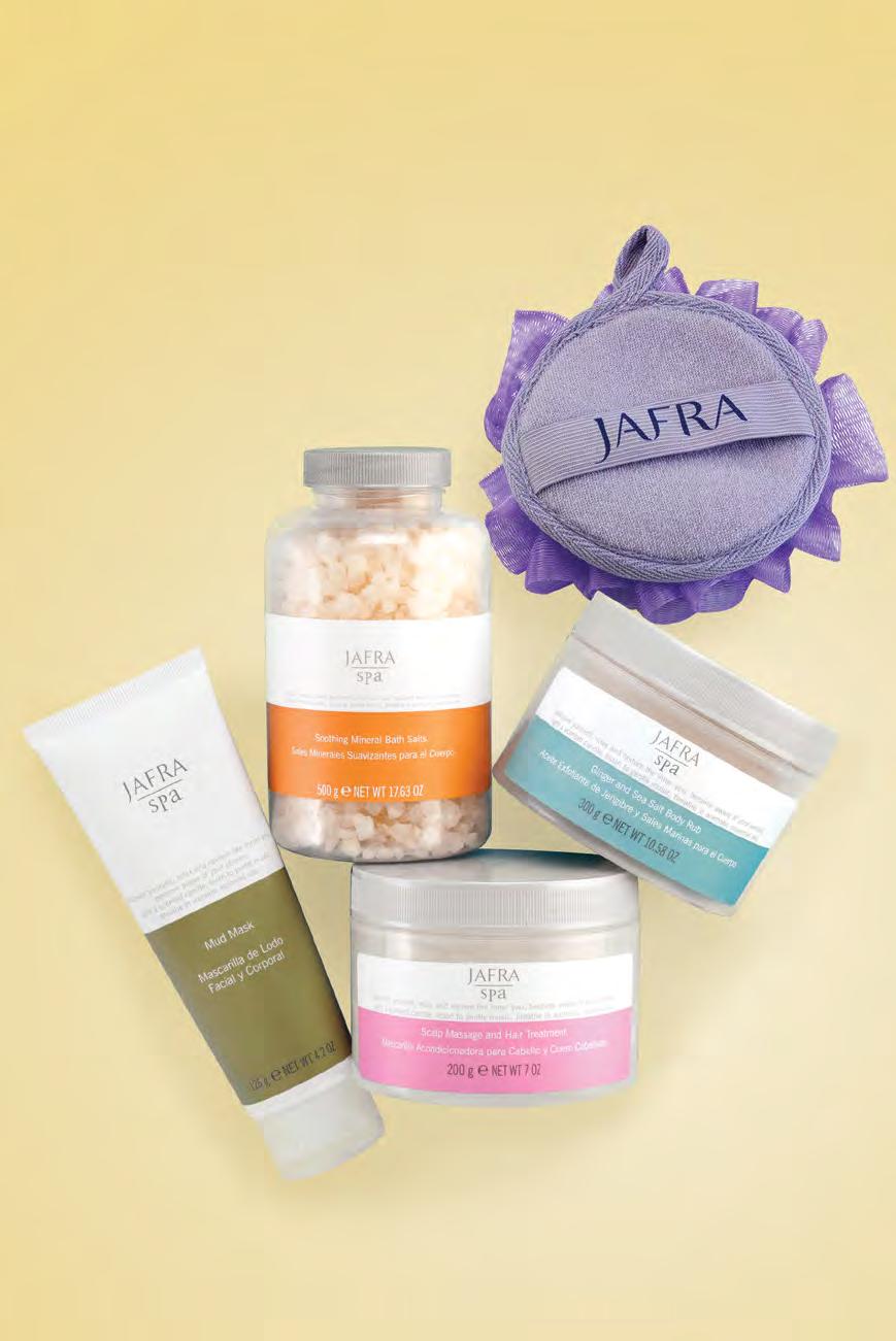 HIT RESET step1 SAVE OVER 30% Nurture your skin and spirit with these herbal treats. JAFRA Spa Foot Care JAFRA Spa Treatments 2 FOR $36 SAVE UP TO 40% Retail Value Up To $64 301145 No purchase limit.