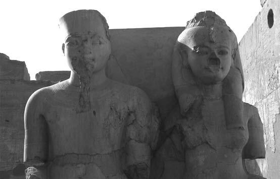 76 THE BOY BEHIND THE MASK Figure 9 Tutankhamun and Ankhesenamun. Luxor temple. Photograph courtesy of Dave Thompson.