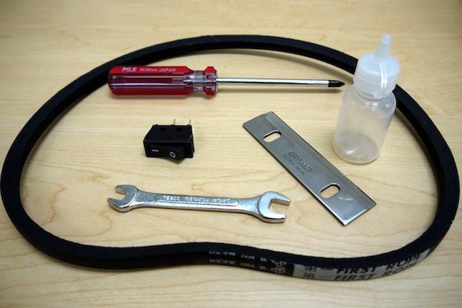 Repair Kit Your PDOB-II-GRM-NSF Ice Shaver is equipped with the following repair tools and replacement parts: TOOLS