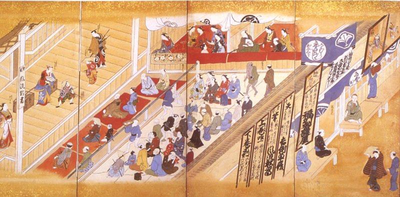 Kabuki Theater Performances were: historical tales, contemporary domestic dramas, ghost stories dance pieces rragoto, rough business style, became very popular Fan clubs commissioned prints of their