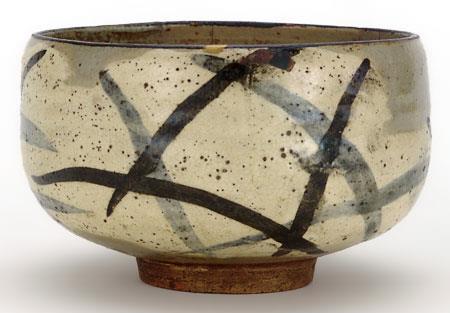 30 31 Tea Bowl with Design of Pampas Grass, By Ogata Kenzan 1712 1731, buff