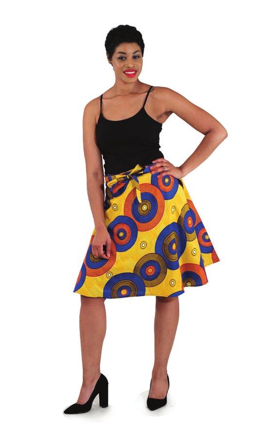 African Print Wrap Skirt - / C-WS972