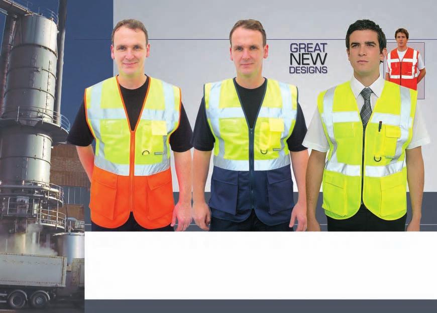 Executive Vest Range New New New! Portwest s new and unique range offers an extensive selection of innovative styles in various colours to suit all needs.