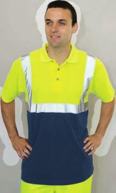 GO/RT 3279 Front placket with buttons. 5cm HiVisTex reflective tape.