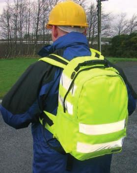 High Visibility Quick Release ANTI ENTANGLEMENT SYSTEM Recommended for the RAIL INDUSTRY BE SEEN Reduced visibility with Standard Rucksack SUMMER SHORTS Maximum visibility with Portwest HiVis