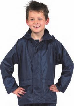 100% Polyester, PVC coated, 150g Colour: Navy Ages: Age 5/6, 7/8, 9/10, 11/, 13/14 48