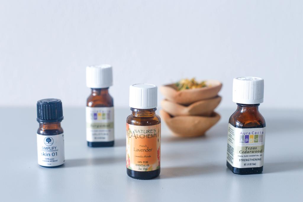 ESSENTIAL OILS Plants produce essential oils, volatile compounds that give flowers, leaves, seeds, bark its aroma. Like when you peel an orange - that scent on your fingers are essential oils.