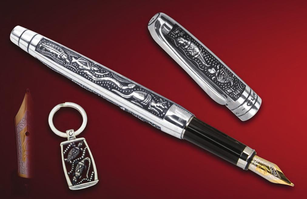 cover story Prestige features finely worked, modeled and sculptured silver relief for a truly tactile pen customers can readily appreciate.