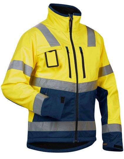 The shell jacket is certified according to EN ISO 20471, protective clothing with