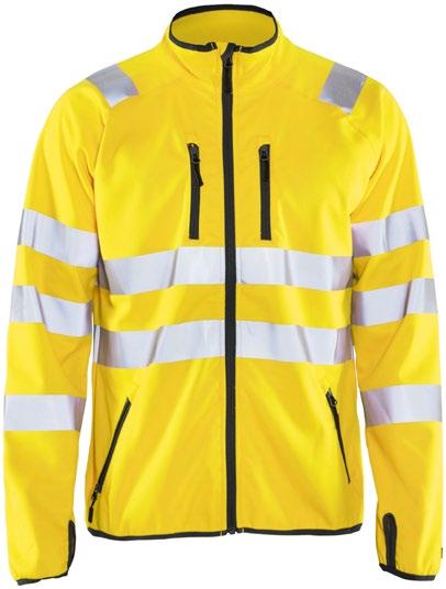 4906 HIGH VIS JACKET SOFTSHELL 2512 100 % polyester, double knitted interlock,