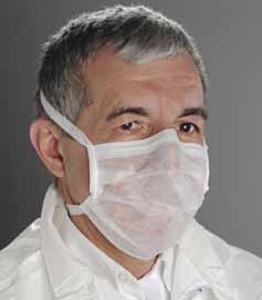 This 3-ply facemask has soft, latex-free, non-irritating knit ear loops that are ultrasonically welded to the mask.