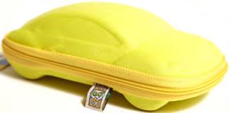 The Baby Banz sunglass case is a sturdy zip