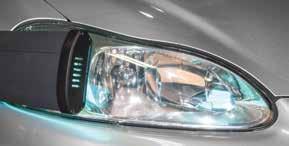 ReNuLite Headlight Lens restoration Factory headlight lenses are made from polycarbonate to be impact and scratch resistant. A special coating is applied during production to provide UV protection.