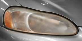 As light passes through the damaged surface, it is diffracted at an angle resulting in decreased headlight output by up to 70%.