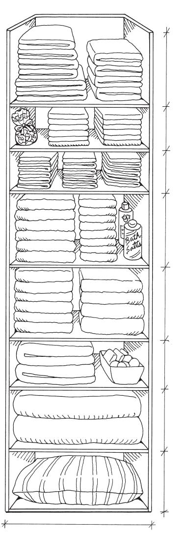 The Linen Closet Another closet that may benefit from reorganization is the linen closet. Are linens scattered in more than one closet? Could they be combined into one if you customized your closet?