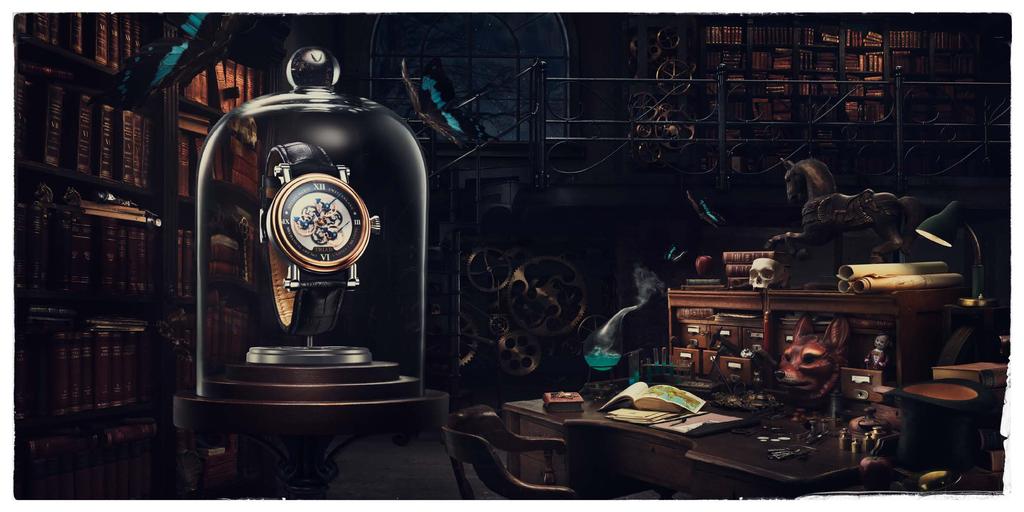 The Cabinet Des Mystères The Cabinet des Mystères holds a special place in our watchmaking world. This collection tells the story of our founder, Peter Speake-Marin, through exceptional timepieces.