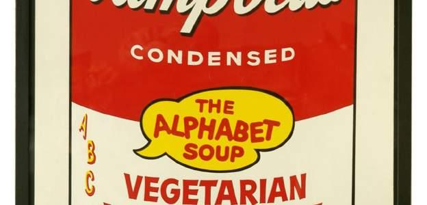 CAMPBELL'S VEGETARIAN VEGETABLE SOUP " SERIGRAPH IN COLORS, DATE OF