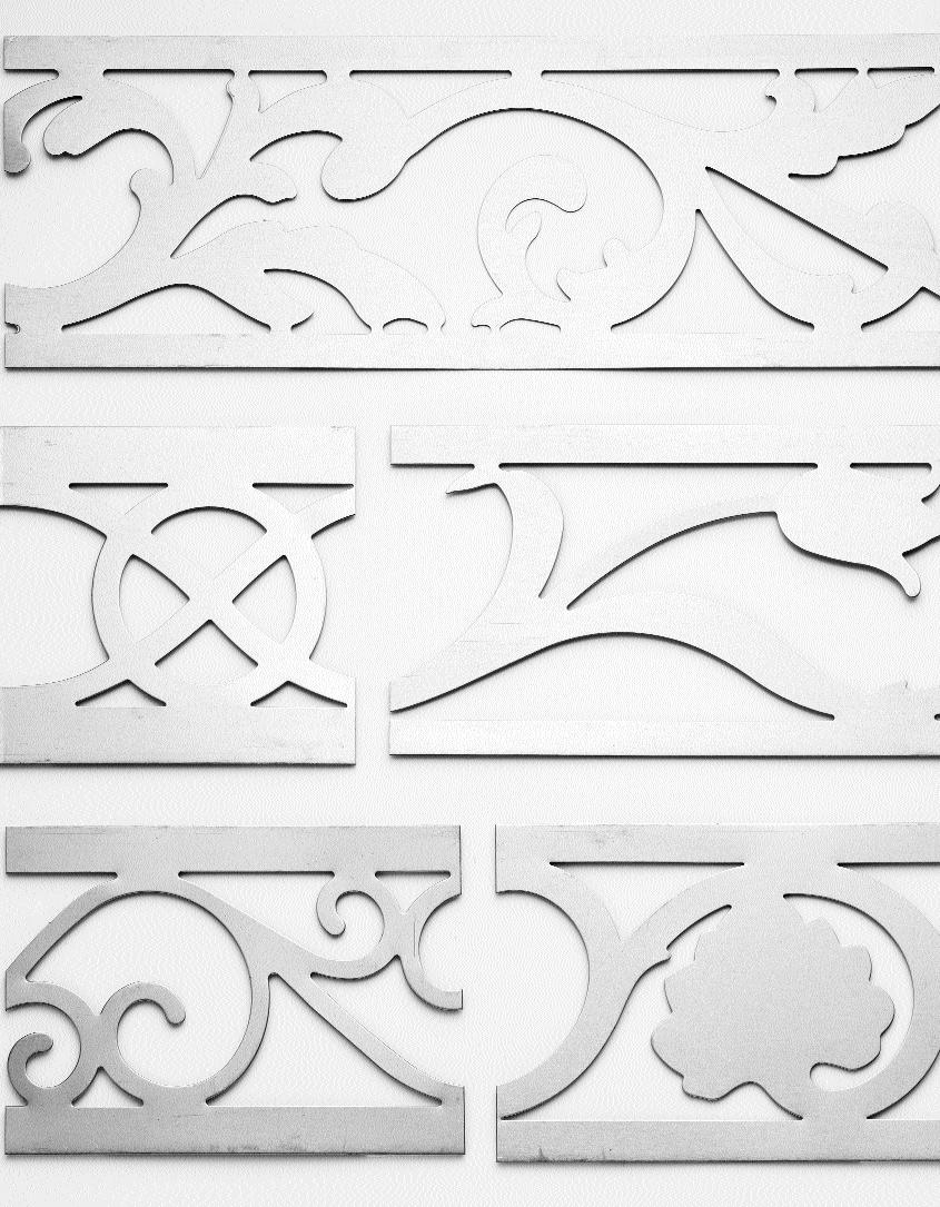 F8312-1P PLAIN ACANTHUS SCROLL PLEASE NOTE: THE THREE DIMENSIONAL DIES CAN BE PULLED OUT OF MOST OF OUR TOOLS TO PRODUCE THIS PLAIN BACKGROUND EFFECT.