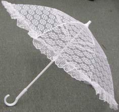 Wedding 2011 D01 35058-1 32" white lace parasol umbrella 9.50-12 9.
