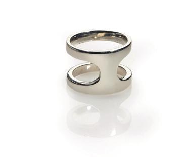 dorian ring sterling silver, rhodium