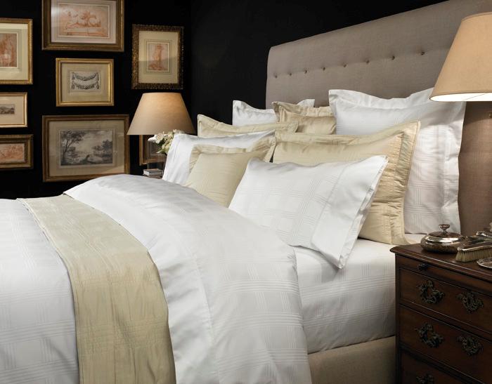 A new member to the 1000 thread count family is Derby, an art deco inspired jacquard design in luxurious 100% cotton sateen.