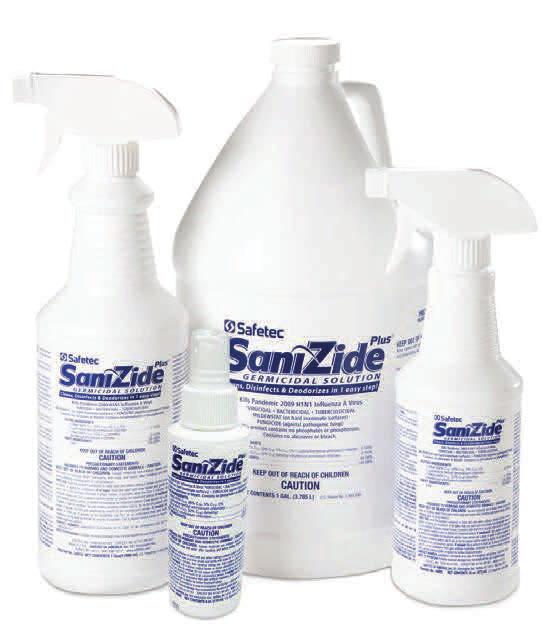 Disinfectants SaniZide Plus Surface Disinfectant SaniZide Plus is a convenient, fast-acting, multi-purpose, broad spectrum disinfectant/deodorizer for