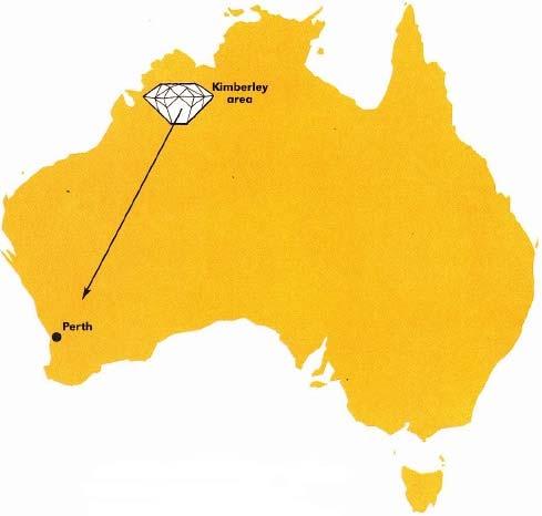 Today, more diamonds are mined in Australia than any other country in the world. Most of these diamonds are found in the Kimberley area.