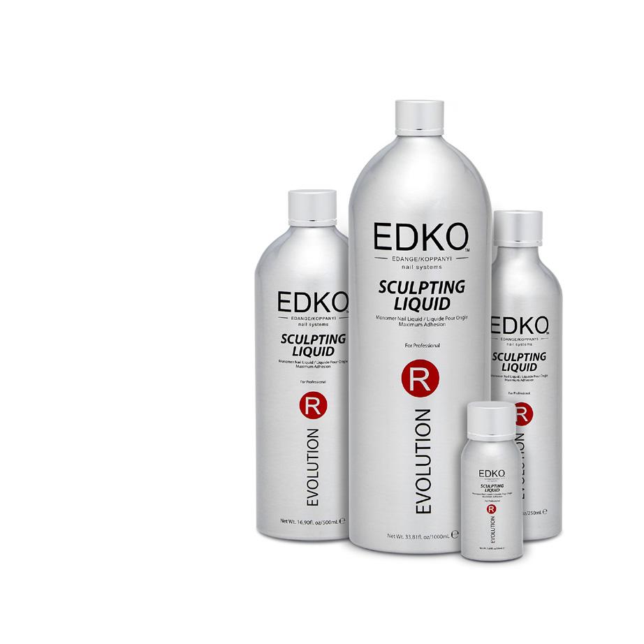 New Arrival EDKO ACRYLIC SYSTEM / MONOMER R-EVOLUTION SCULPTING LIQUID Our EDKO Monomer R-Evolution was made with no MMA and is a deep purple that will never show signs of yellowing.