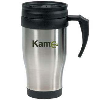 PROMOTIONAL TRAVEL MUGS- GREAT FOR WINTER GIVEAWAYS- Let your customers travel in style with these travel mugs and promote