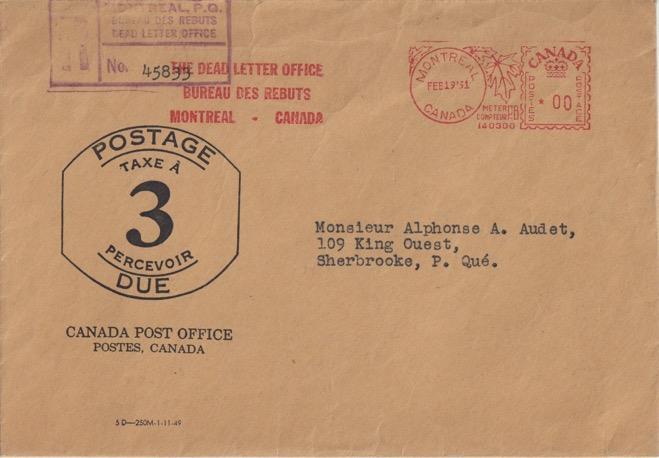 period 1951 Montreal D.L.O.