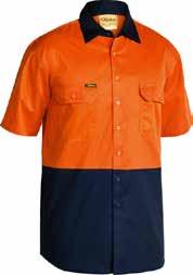 46 SAFETYWEAR LIGHTWEIGHT 47 3M TAPED TWO TONE HI VIS X AIRFLOW RIPSTOP SHIRT BS6415T 3M 8910P Perforated reflective taped hoop pattern Twin chest patch pockets with touch tape