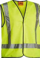 Back tail drops down to cover lower back Yellow (BF51) Orange (BF61) S 6XL 100% Polyester 120gsm 3M TAPED HI VIS TWO