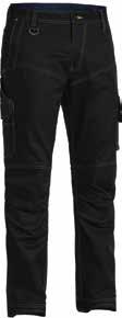 AIRFLOW RIPSTOP VENTED WORK PANT BPL6474 Curved waistband to prevent gaping at back Front slant pockets Multi purpose pockets on front legs Twin back pockets with reinforced patches Seven reinforced