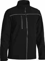 TAPED SOFT SHELL JACKET BJ6059T Reflective taped hoop pattern around body Water resistant with breathable membrane Bonded internal fleece