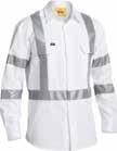 CLOSED FRONT COTTON DRILL SHIRT BSC6433 PG 56 3M TAPED HI VIS