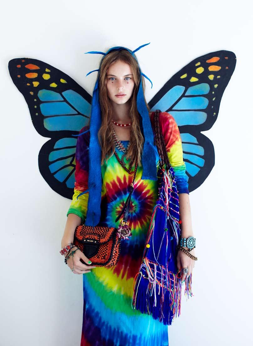 rainbow peace spinner, $10.95 (02 8596 3933) Opposite page: Rare Butterfly dress, $70 (www.rarebutterfly.com.