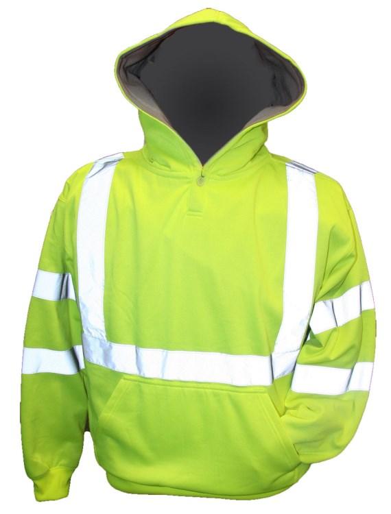 Heavyweight Material Cotton Lined for Comfort Two Front Pockets and Hard Hat Friendly Hood Sizes: