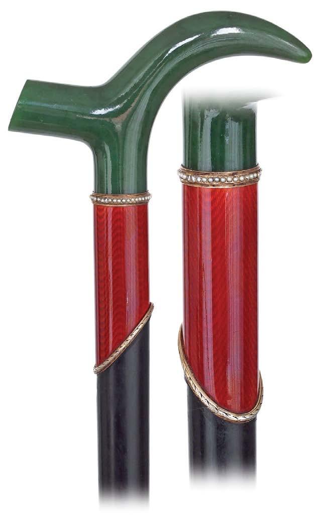 Classy cane and fully authenticated to the best days of Brigg, one of the world s leading cane retailers, and only in need for some refreshments to the silver handle. H. 3 ½ x 1 ¾, O.L.