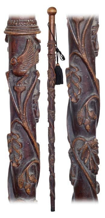 Decorative, quality and unused cane. H. 4 ¾ x 2 ¼, O.L. 35 $200-$300 83. Dress Cane Ca.