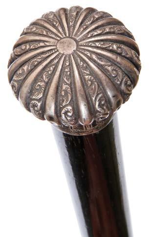 handle is British hallmarked with some initialed presentations, ebony shaft