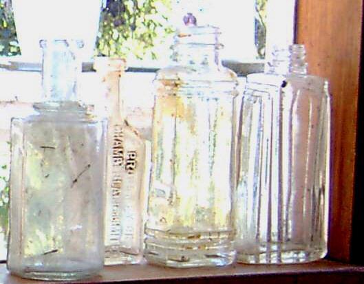 Below are examples of perfume bottles found in the park.
