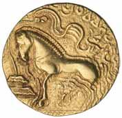 Eleventh Session, Commencing at 9.30 am INDIAN COINS 3111* Late Kushan Empire, Jammu and Kashmir, Late imitative of Kushan, Kidara issue for King Pratapaditya II (c.5th century A.D.), base gold stater, (7.