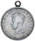 mouth and movable eyes. Very fine. $150 3313 USA, coin necklace, made from 120 dimes and 6 Morgan silver dollars, 1879S, 1884, 1884O, 1900O (3), with ornamental lower centrepiece (weight.490g).