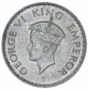 3132 British, George V - George VI, one anna, 1928 dot, 1935 dot (3), George VI issue date off flan,